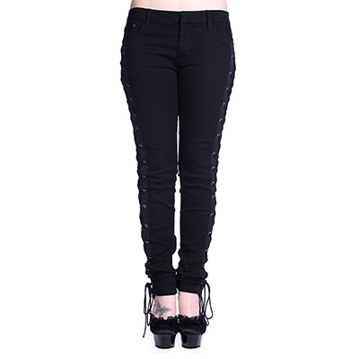 Banned - CORSET STYLE Pantalon coupe slim - Noir